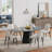 67" Oval Dining Table Pedestal Kitchen Table for 6-735766941