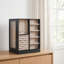 Boîte à bijoux rotative à 360 ° - Boîte de rangement de bijoux verticale avec 5 tiroirs, organisateur de fenêtre en verre avec design ouvert, rangement pour bijoux spacieux, grand cadeau, noir graphite