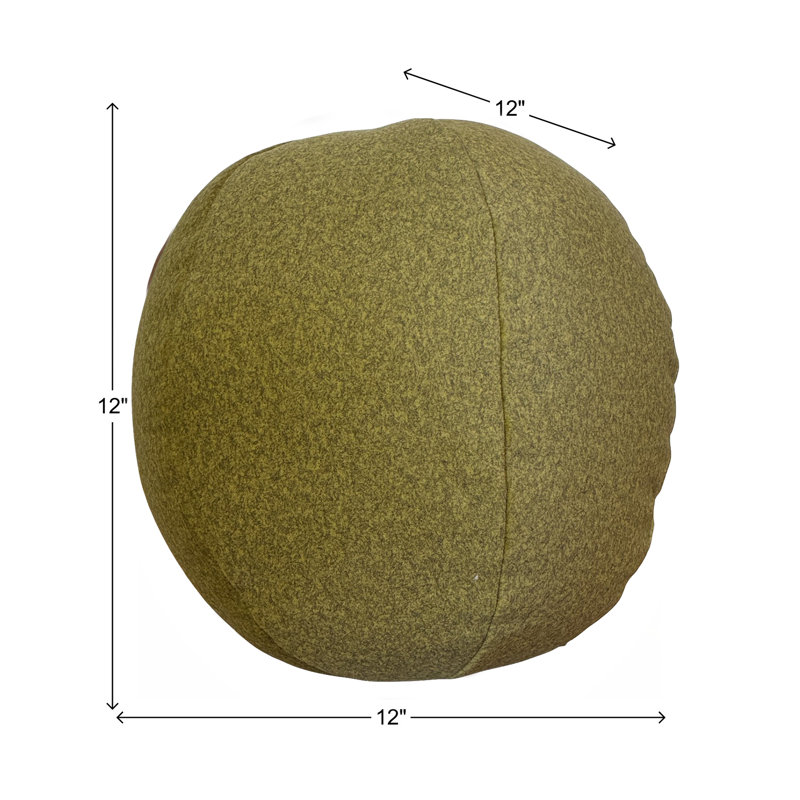 Oreiller rond vert Qiviut, Vert