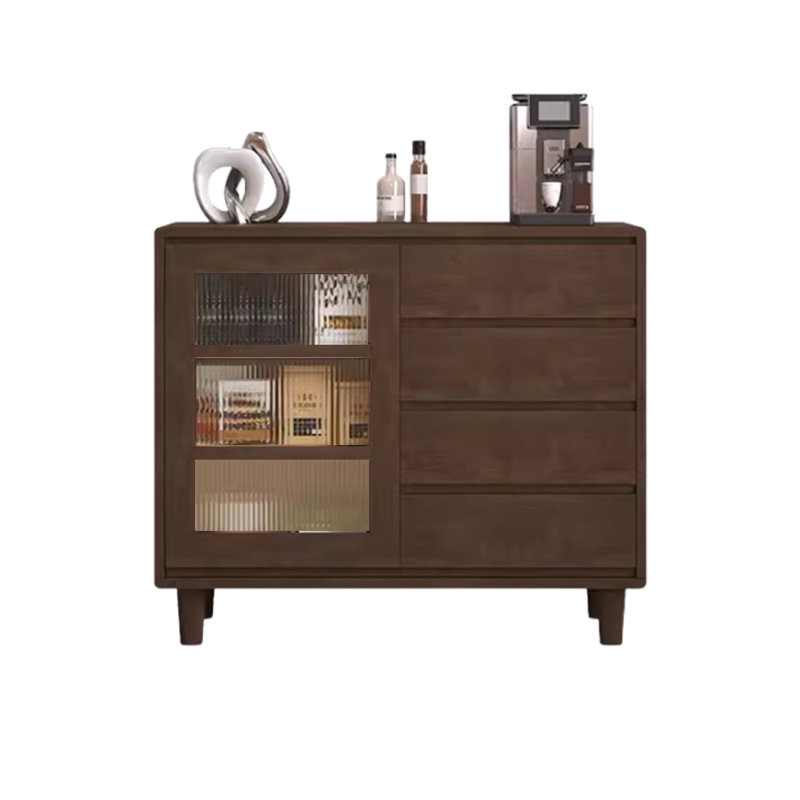 Modern Simple Solid Wood Sideboard. 35.43'' Sideboard, Brown
