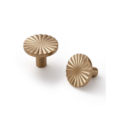 JIASENBAO 5 Pack Champagne Bronze Cabinet Knobs Flat Drawer Pulls Kitchen Cupboard Bathroom Dresser Cabinet Hardware Handles Zinc Alloy