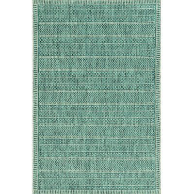 Tapis intérieur / extérieur bleu sarcelle Shona