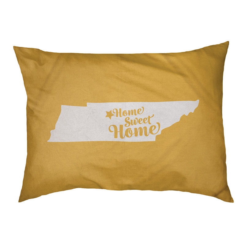 Coussin stylisé pour la maison Nashville, Moyen (L 30 po x l 40 po), Jaune