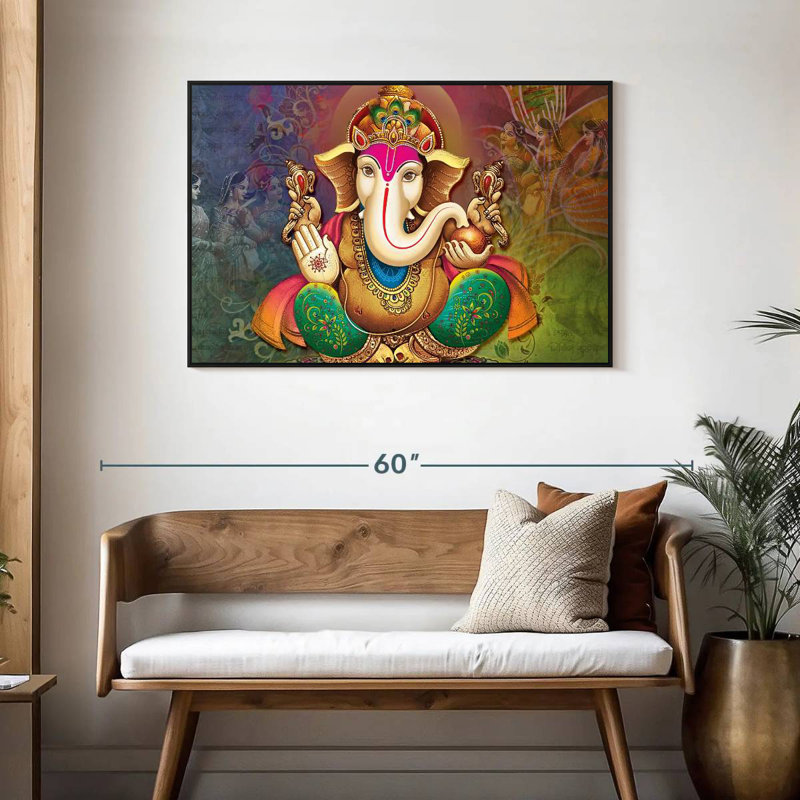 Adieu, divinité indienne Ganesh, H 29 po x l 43 po