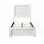 Lit simple à panneau en bois avec finition blanche - aucun sommier nécessaire, livraison pratique en une seule boîte!