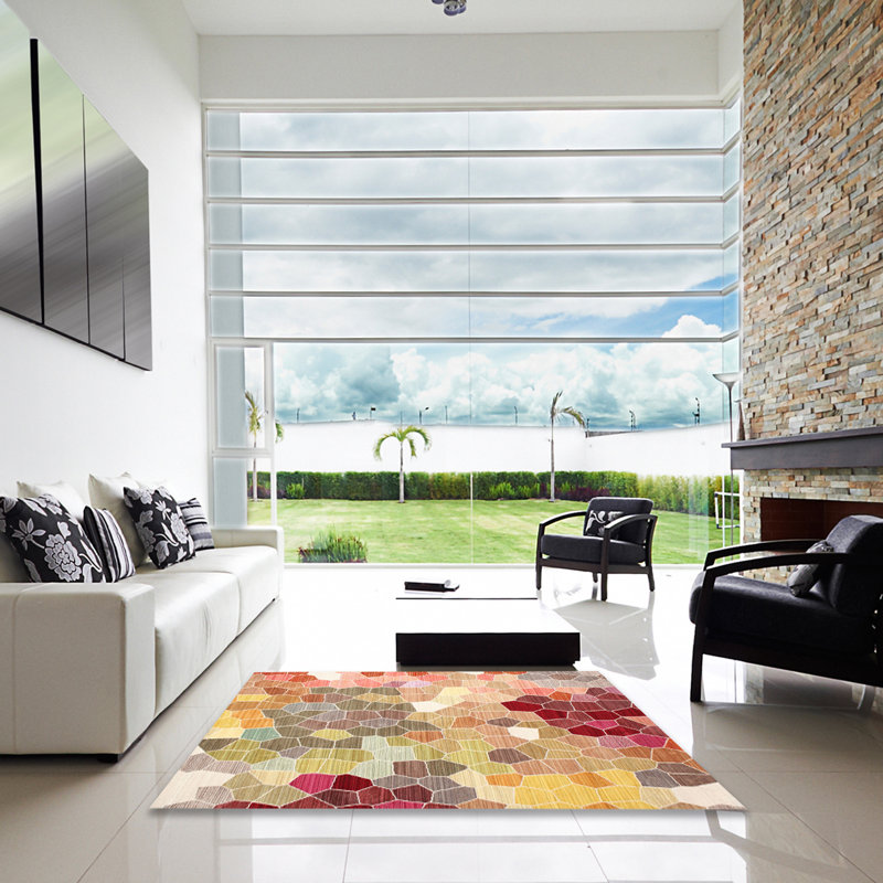 Tapis traditionnel 100% lavable à la machine 1661, Carré 5 pi