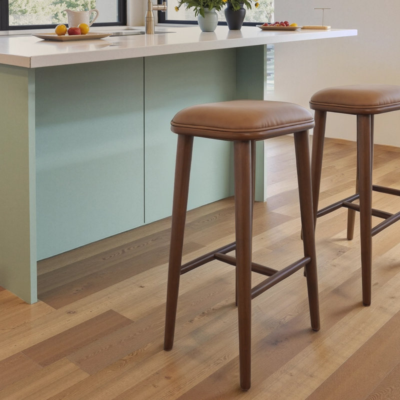 Ferriera Upholstered Counter Extra Tall Stool, Walnut