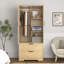 Armoire élégante et chic pour chambre à coucher avec tringle à vêtements suspendue à l'intérieur de l'armoire et tiroirs pour l'organisation du rangement