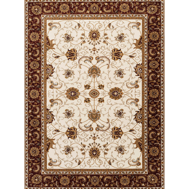 Tapis de couloir de luxe, 2 pi 7 po X 9 po 10 po, fabriqué à la machine, style victorien classique avec motifs, velours 100% polypropylène, envers en jute, teinture et animal de compagnie, idéal pour les endroits très passants