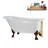 58" Streamlin Clawfoot Tub,Tray,Drain, Clawfeet-101628930-102219863