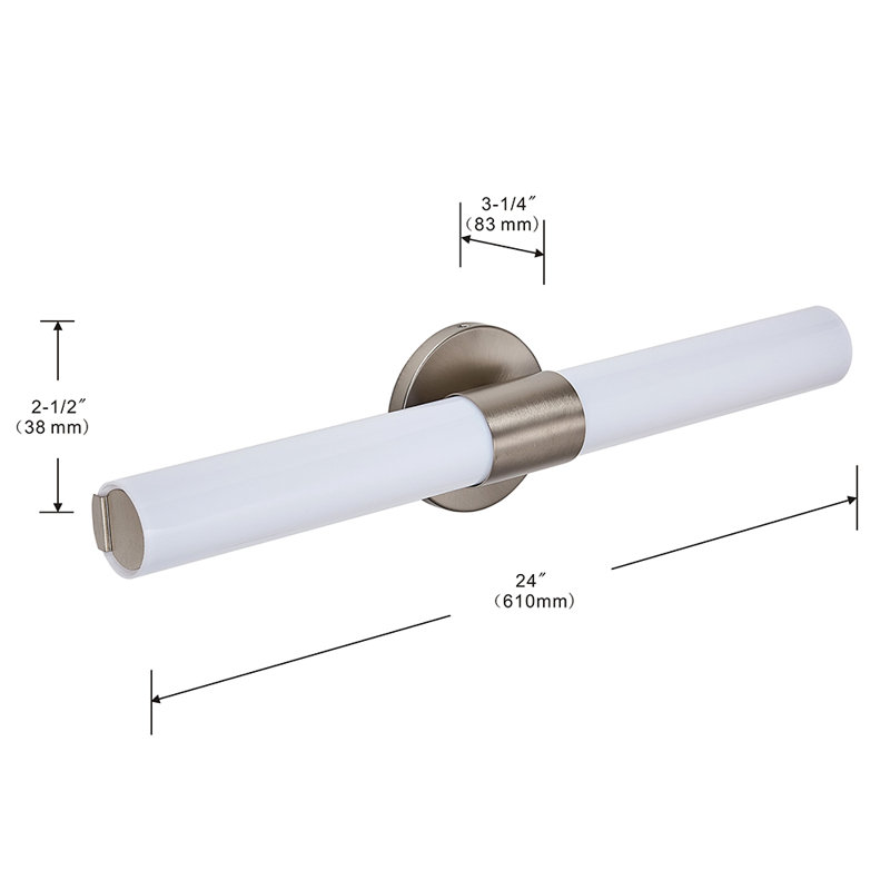 Chandresh Dimmable LED Vanity Light, Brushed Nickel