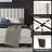 Upholstered Bed Frame with Channel Tufted Headboard-77082584-77082535