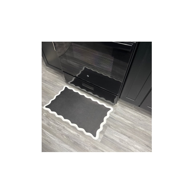 Anti Fatigue Kitchen Mats Non Slip Set of 2 - Navy Blue