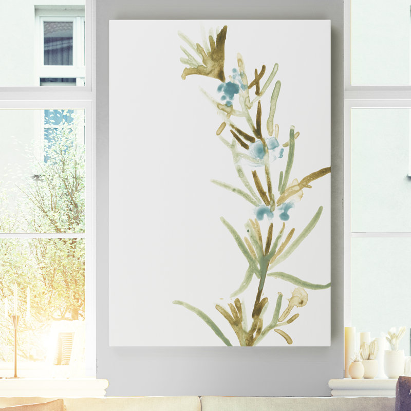 " Earthtone Herbs III " Painting Print, 12" H x 8" W x 1" D, Wrapped Canvas
