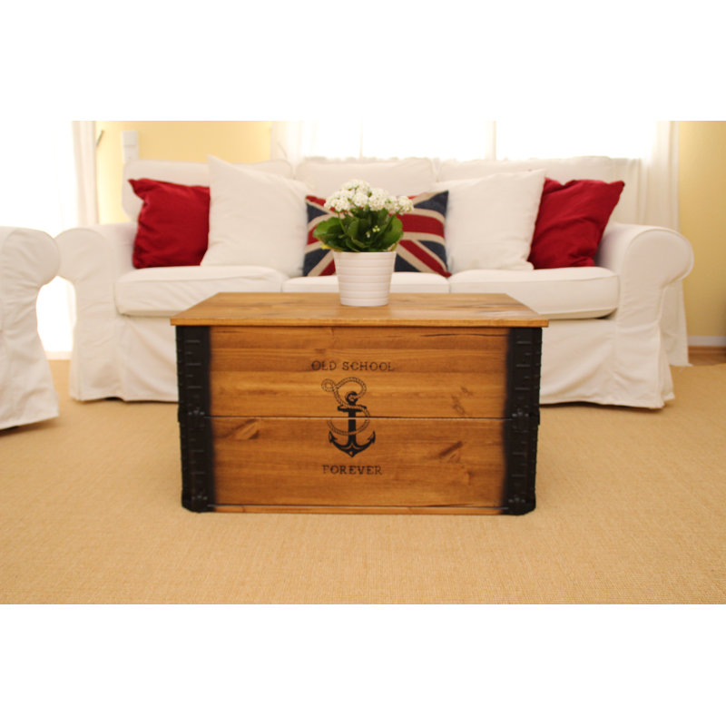 Solid Wood Coffee Table, Light Brown