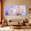 Hortensia, hydrangea, impression florale, ensemble de 3 impressions sur toile-1090309006