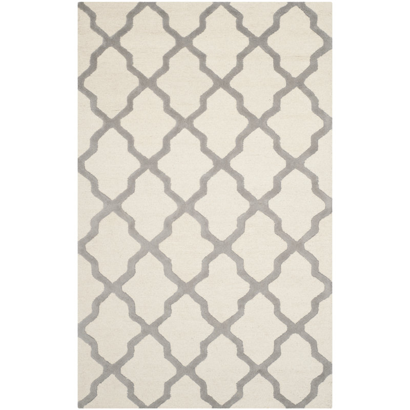 Dardar Geometric Wool Hand Woven Area Rug, Rectangle 183 x 274 cm