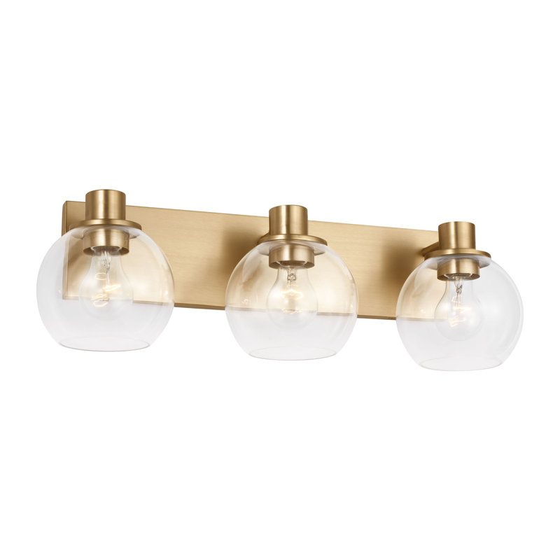 Rito Large Bath from Generation Lighting , 7.125" H x 23.125" W x 7" D, Satin Brass, 3 Lights