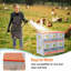 Boîte de nidification en métal orange à 6 baies - Fixation murale pour poules / canards, équipement de poulailler ventilé en acier galvanisé, collection et assemblage faciles d'œufs + nichoir en fibre de noix de coco
