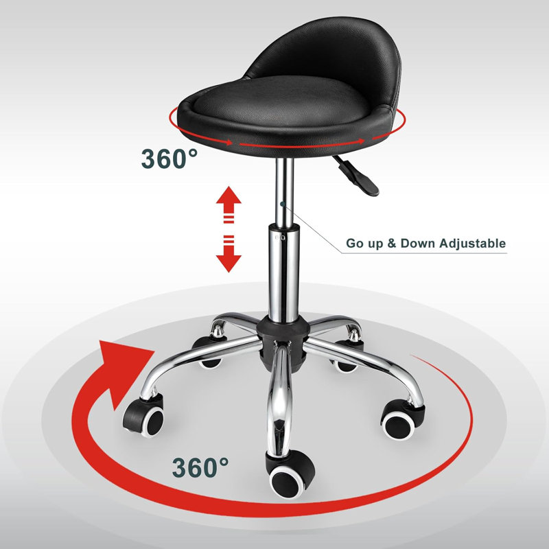 Tabouret pivotant avec roulettes et tabouret à hauteur réglable