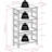 Winsome Wood 3-Section Storage Shelf With Foldable Fabric Baskets, Solid And Composite Wood Design