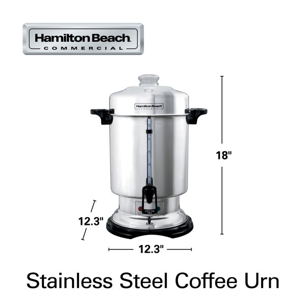 Hamilton Beach Commercial Stainless Steel Coffee Urn, 60 Cup, Model D50065  Used