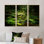 «Green Forest Of New Zealand», peinture sur toile flottante 3 pièces