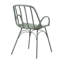 Chaise avec accoudoirs à dossier en lattes Pearce