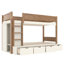 Lit superposé simple / simple TG au-dessus de simple / double en bois massif avec garde-robe intégré et 4 tiroirs-1880597569