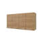 Armoire murale en mélamine avec portes Lyman, chêne naturel 4 portes