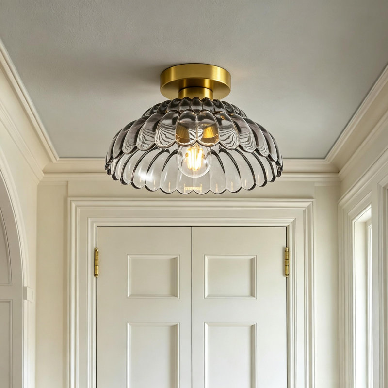  Plafonnier semi-encastré 1 lumière Moncia , Gris