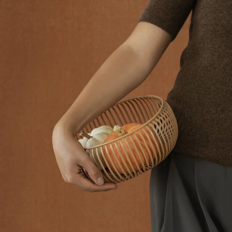 Blomus Bowl, Brown, 9.6cm H x 24.3cm W x 24.3cm D