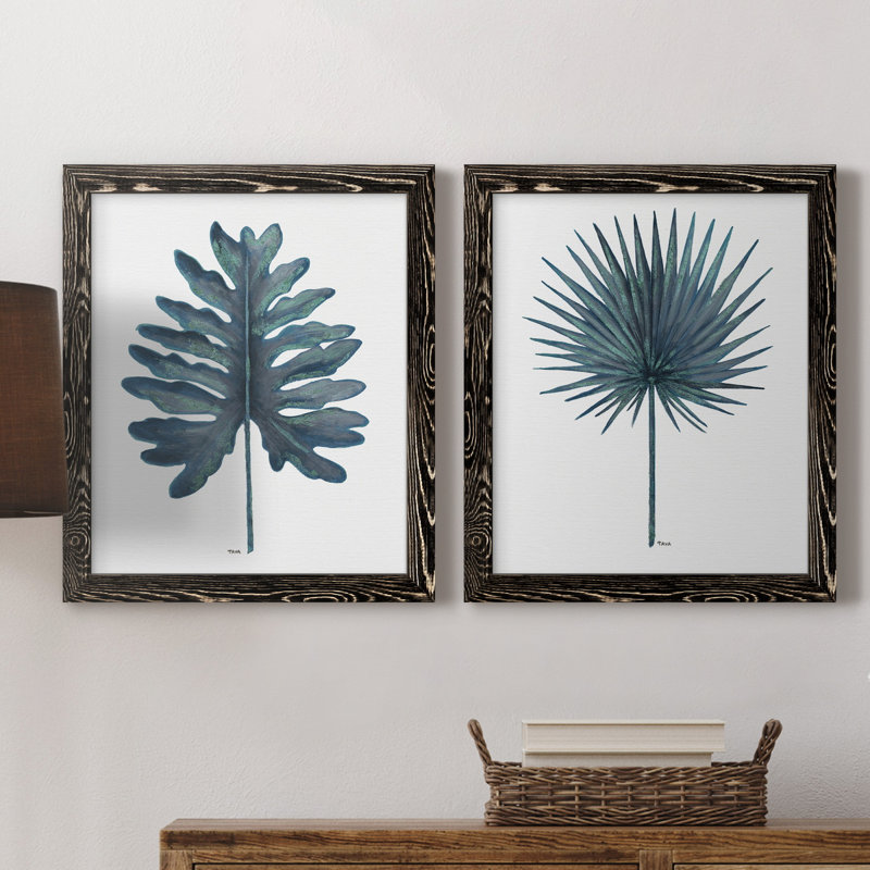 «Blue Oasis I», ensemble de 2 reproductions d'art, H 20 po x l 17 po x P 1 po, Pas de tapis, H 31,5 po x l 47 po x P 1,5 po