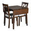 Table de salle à manger pliante pour 4 personnes mesurant 29,9 po x l 46,5 po x 30 po avec pieds en bois d'hévéa massif, espace de salon, petits espaces rectangulaires de style contemporain classique, mobilier de chambre-421749626
