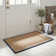 Auckland Bamboo Slat/Seagrass Natural / Blue Area Rug