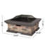  Foyers d'extérieur de 29 pouces pour le chauffage au bois extérieur, foyers carrés MGO pour l'extérieur, foyer au bois pour le camping, le jardin, la cour arrière, la fête des feux de joie, gris pierre