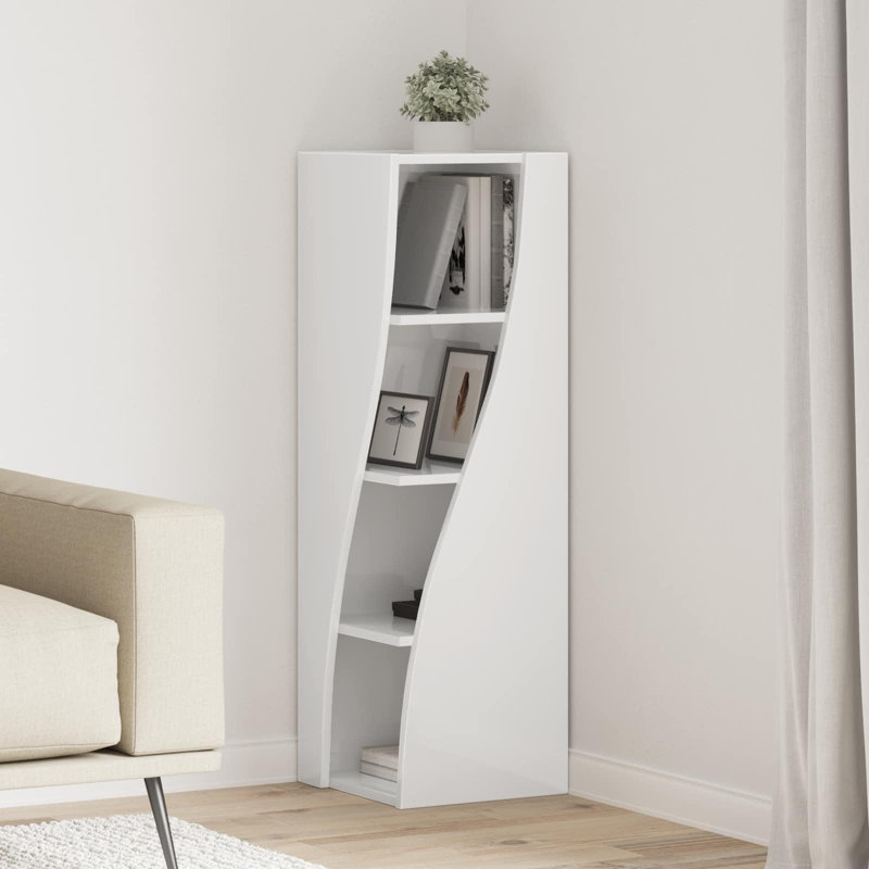 Engineered Wood Standard Accent Cabinet, High Gloss White
