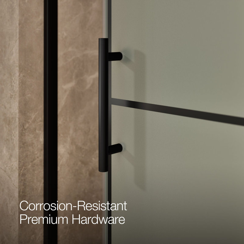 Rely 77 In. H Sliding Shower Door With 3/8 In.-Thick Glass1