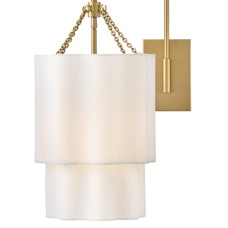 Gwen 1 - Light Armed Sconce, Lacquered Brass
