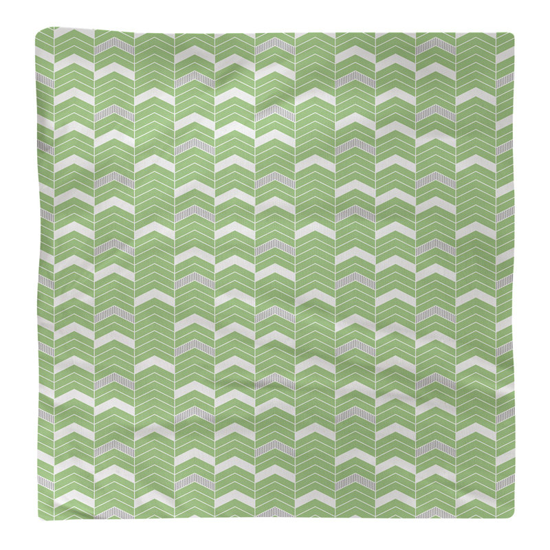 Serviette en coton bicolore lignée Stephenie, H 0,1 po x l 10 po x P 10 po, Vert / Gris, Polyester sergé
