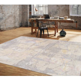 Hand Knotted Area Rug in Beige / Grey