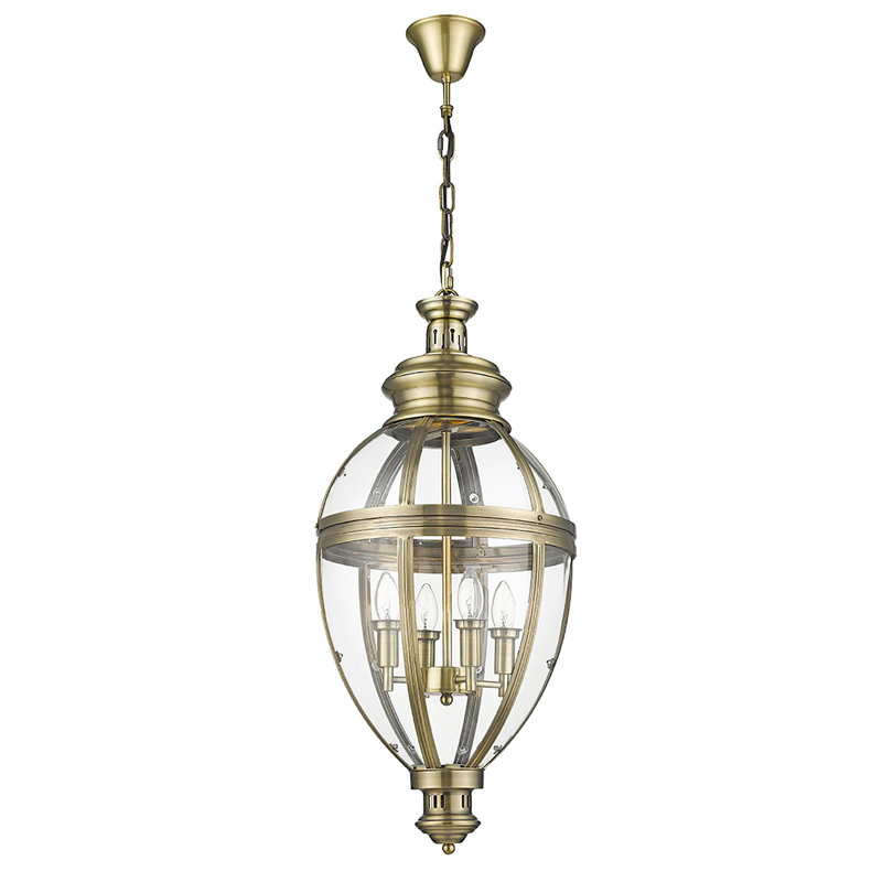 Sprowston 4 - Light Antique Sphere Pendant, Antique Brass