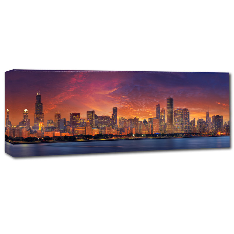 Schoodic «Chicago», reproduction de photo sur toile tendue, H 6 po x l 19 po