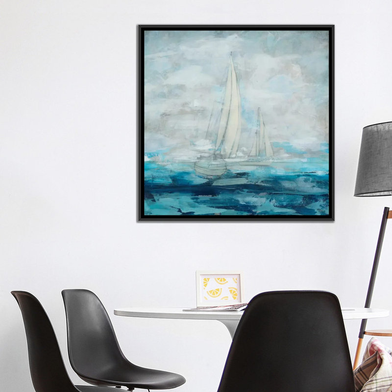 « into the distance », impression sur toile, H 18 po x l 18 po x P 1,5 po, Toile avec cadre noir, Pas de tapis