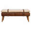 Banc en cuir Boucle Buffalo Hide, châtaignier