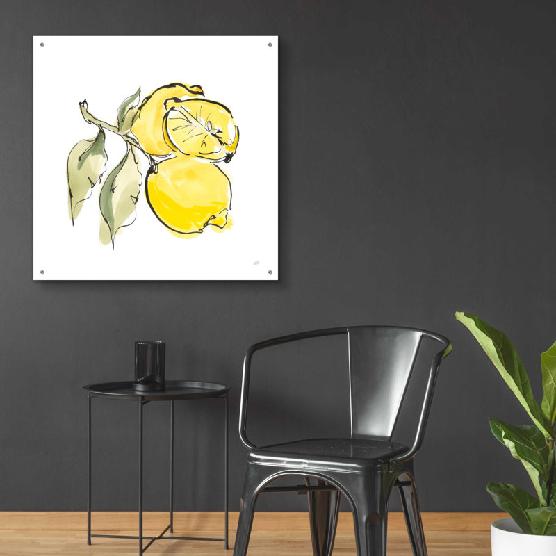 «Lemon Still Life II» par Chris Paschke, H 36 po x l 36 po x P 0,2 po
