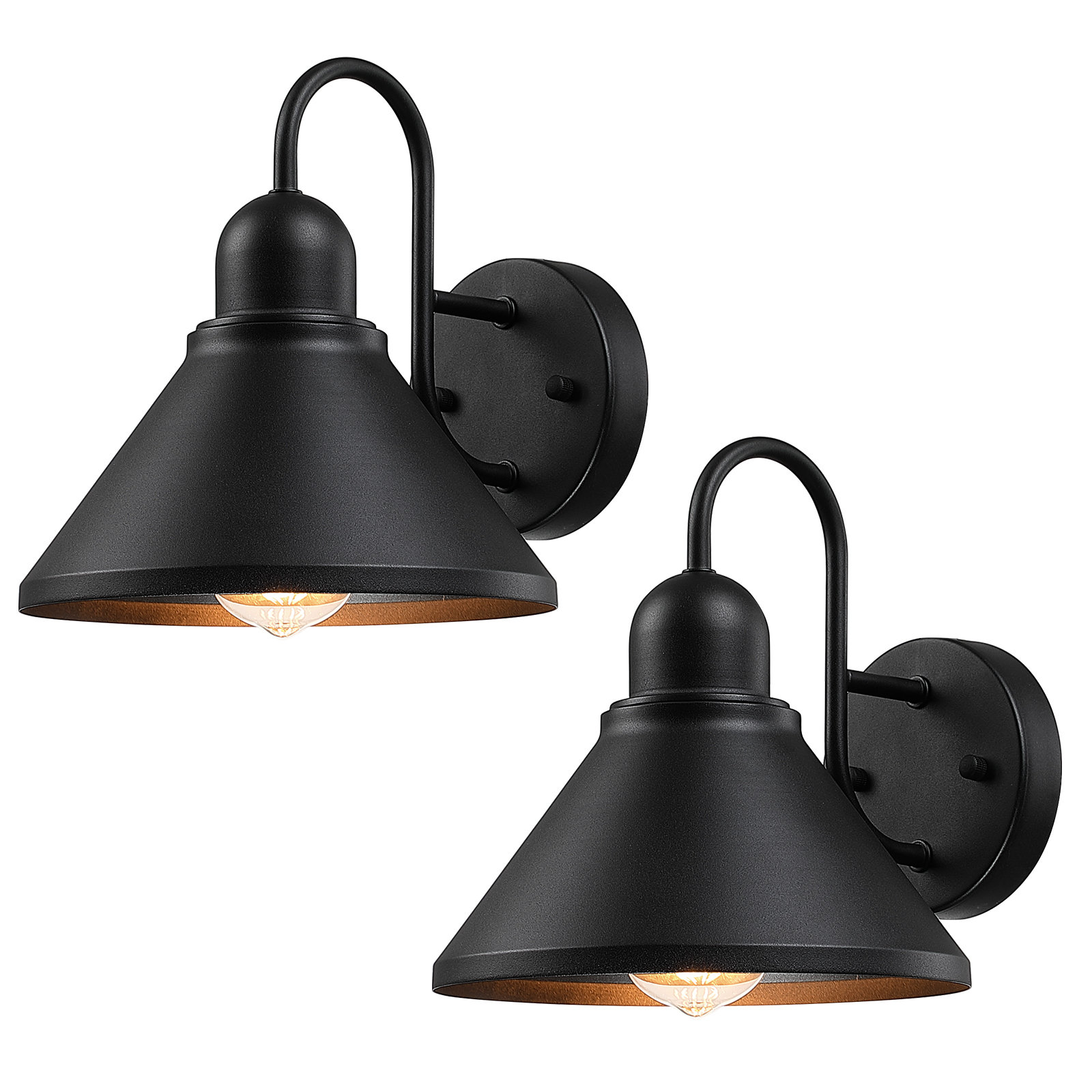 Breakwater Bay Gulshan Black Outdoor Wall Light & Reviews | Wayfair