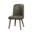 Waylon Gray Synthetic Leather & Gray Oak Finish Side Chair (Set Of 2)