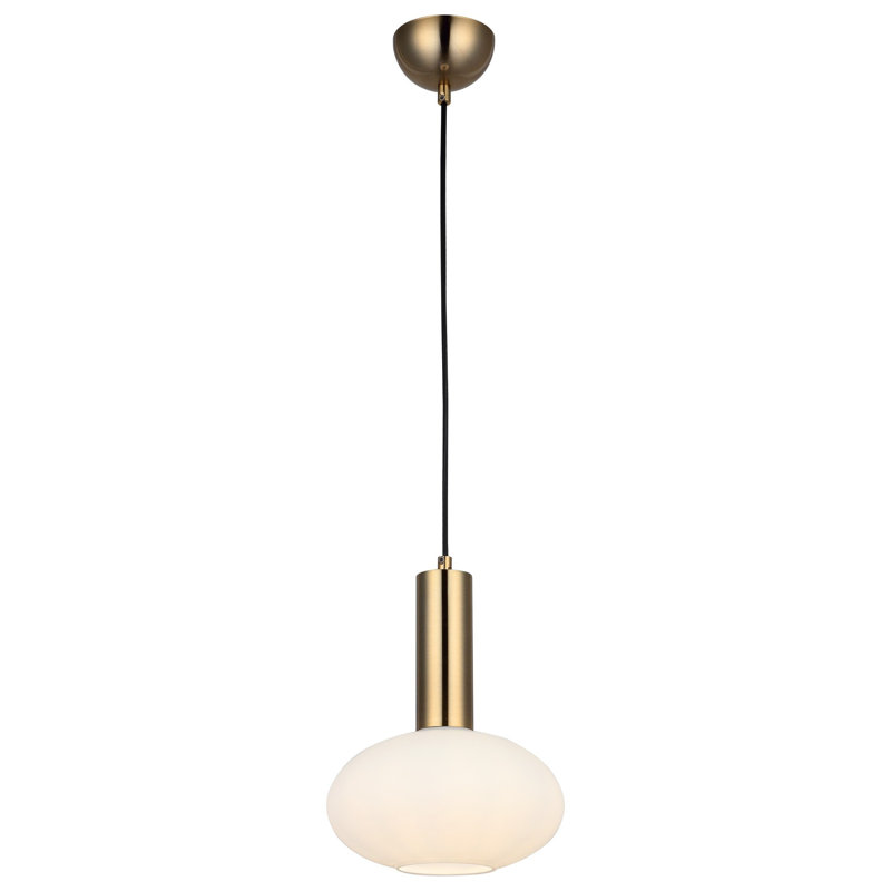 Lustre antique en laque, structure en métal, hauteur réglable 13,8 - 50,0 pouces | Bouchon en verre de 7,5 po de diamètre | Douille E27 (40 W maximum), luminaire élégant pour le salon et la salle à manger, design élégant et durable
