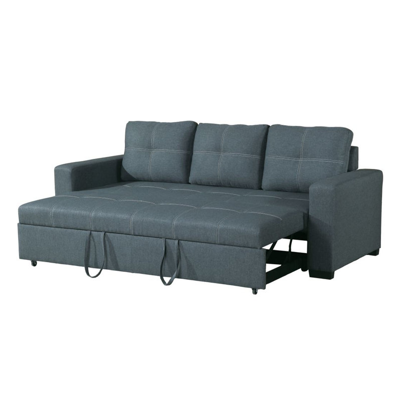 3 Seats Polyfiber Convertible Sleeper Sofa
